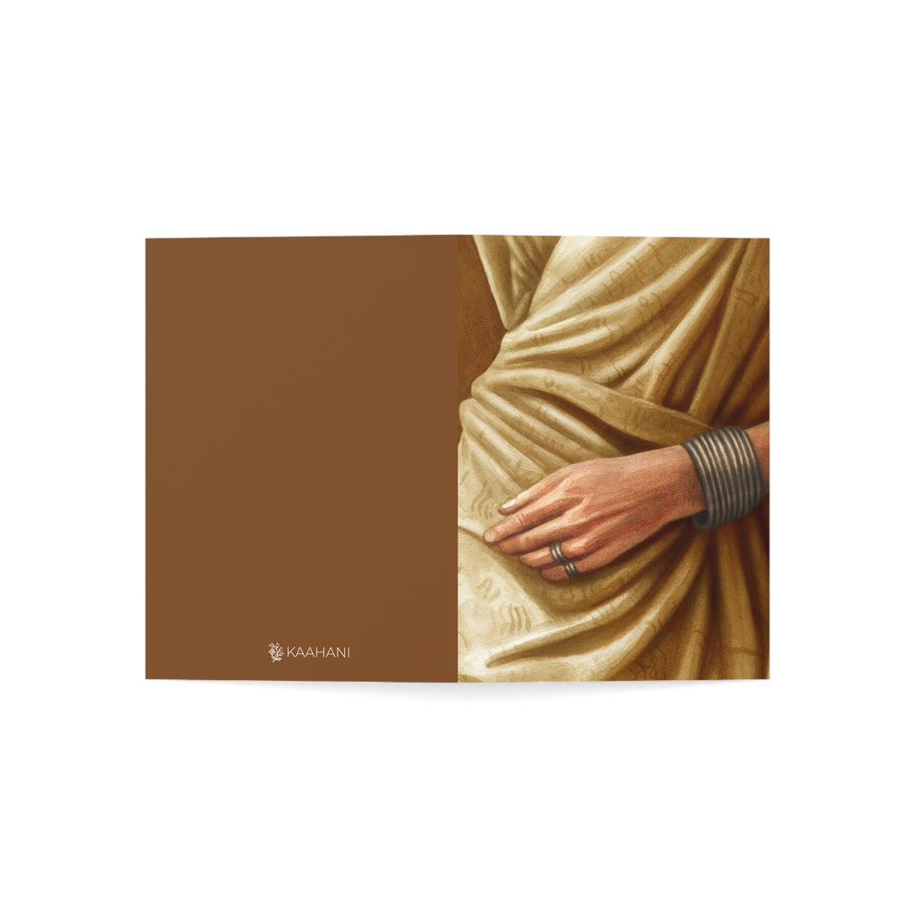 Sari Draping Greeting Cards