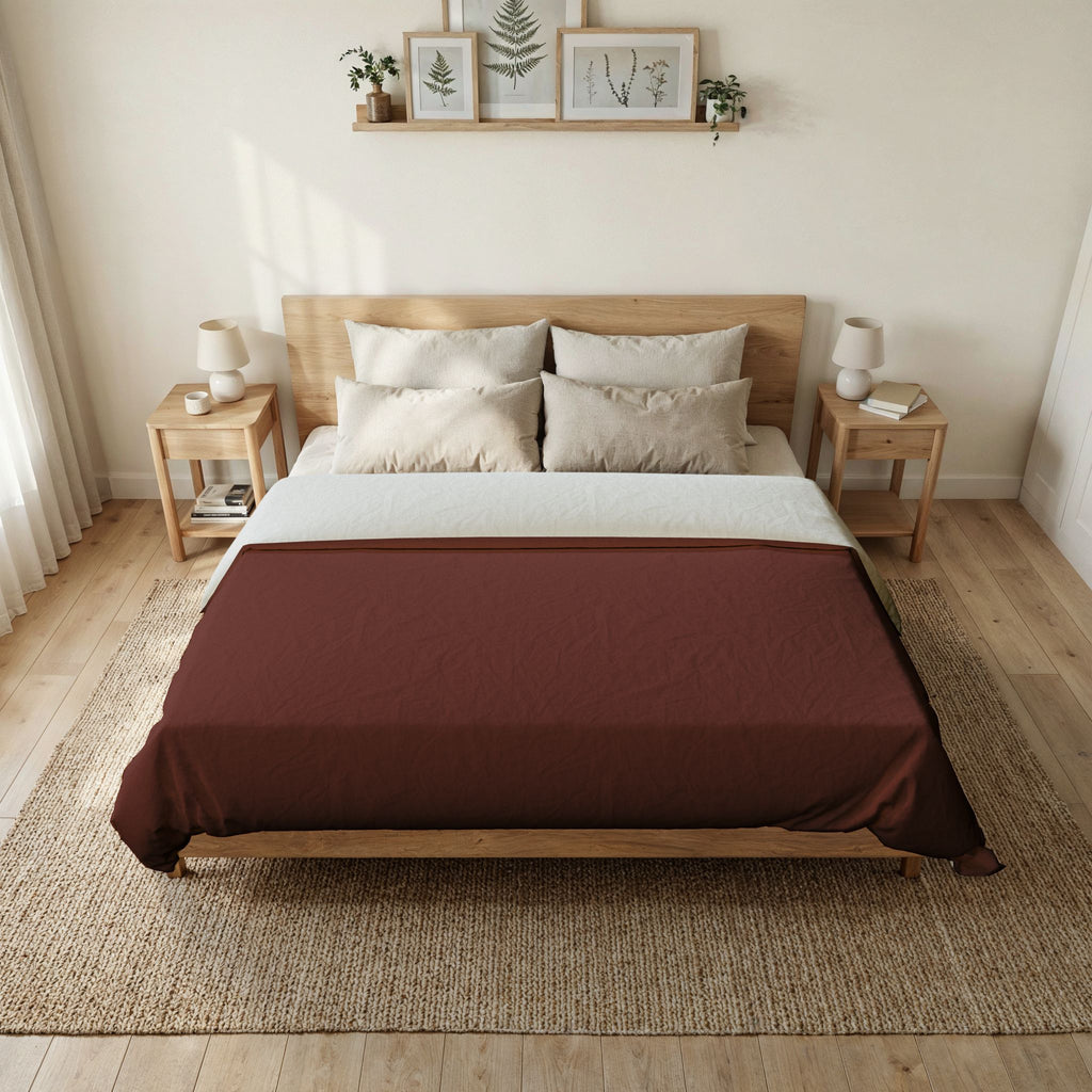Maroon Cotton Duvet Cover