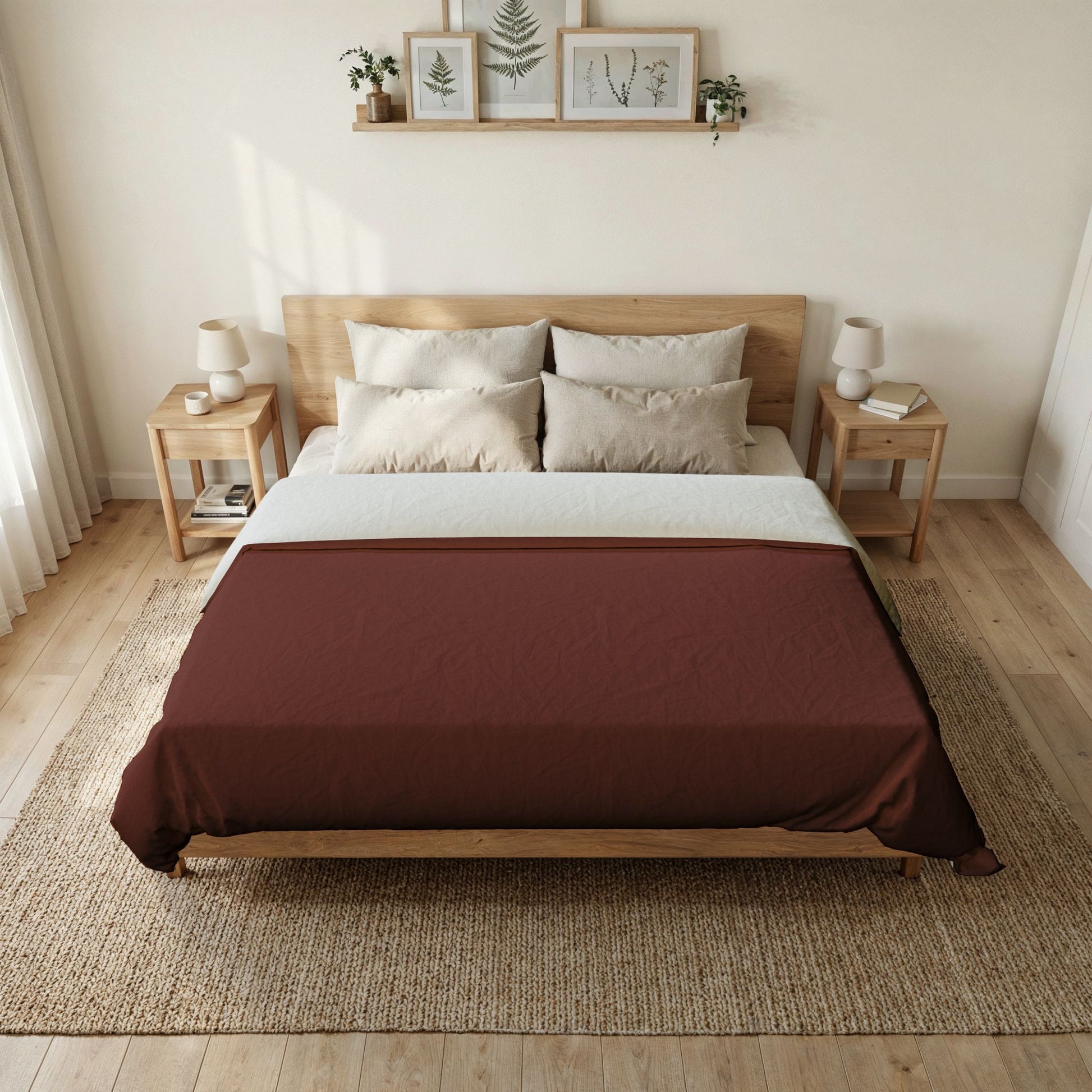 Maroon Cotton Duvet Cover