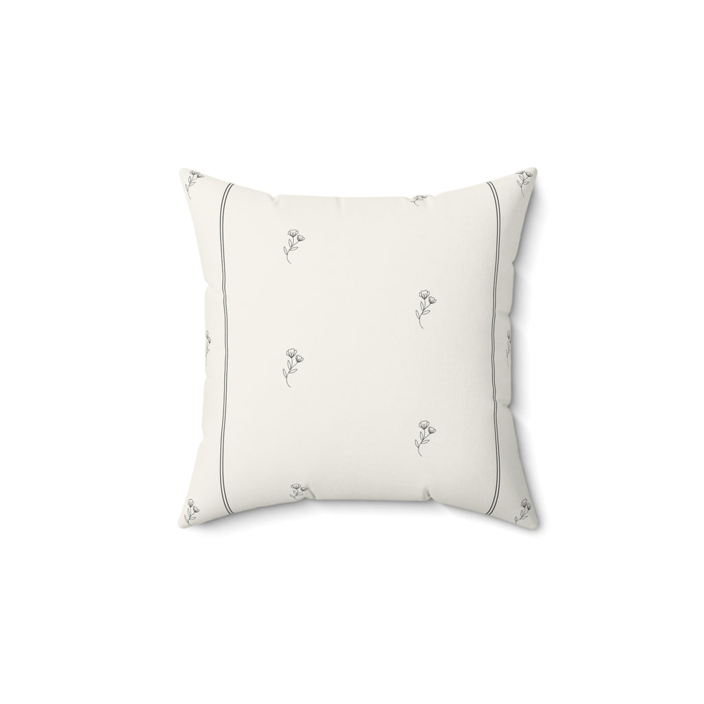 Petals Faux Suede Square Pillow