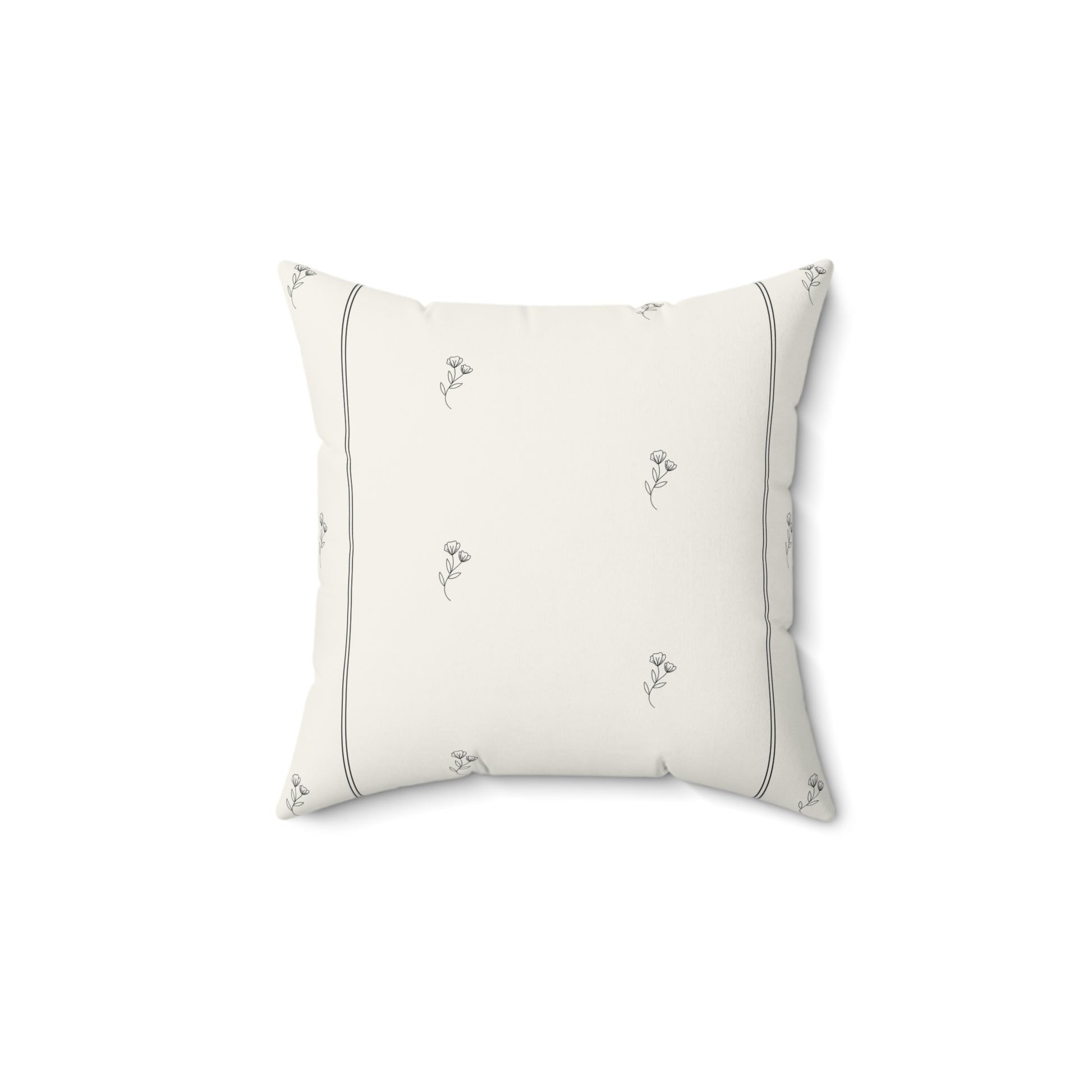 Petals Faux Suede Square Pillow