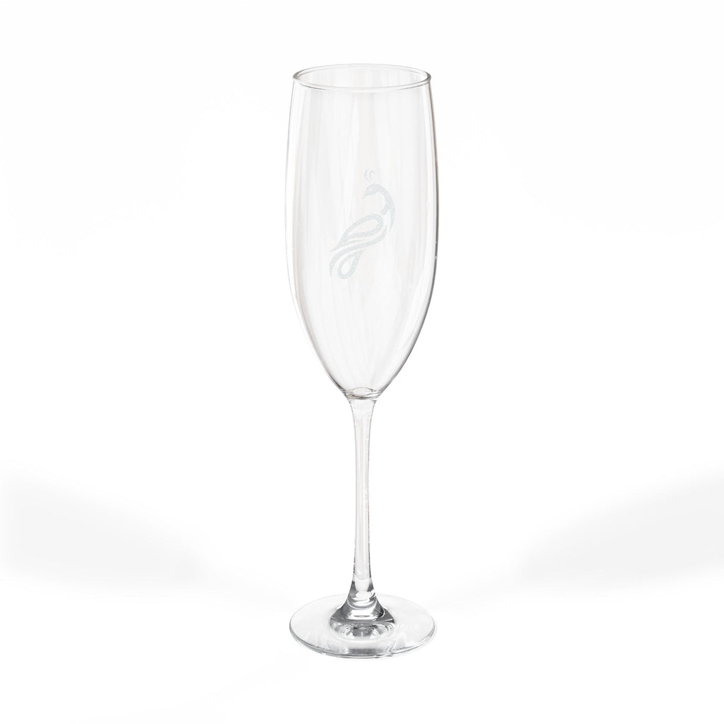 Peacock Champagne Glass