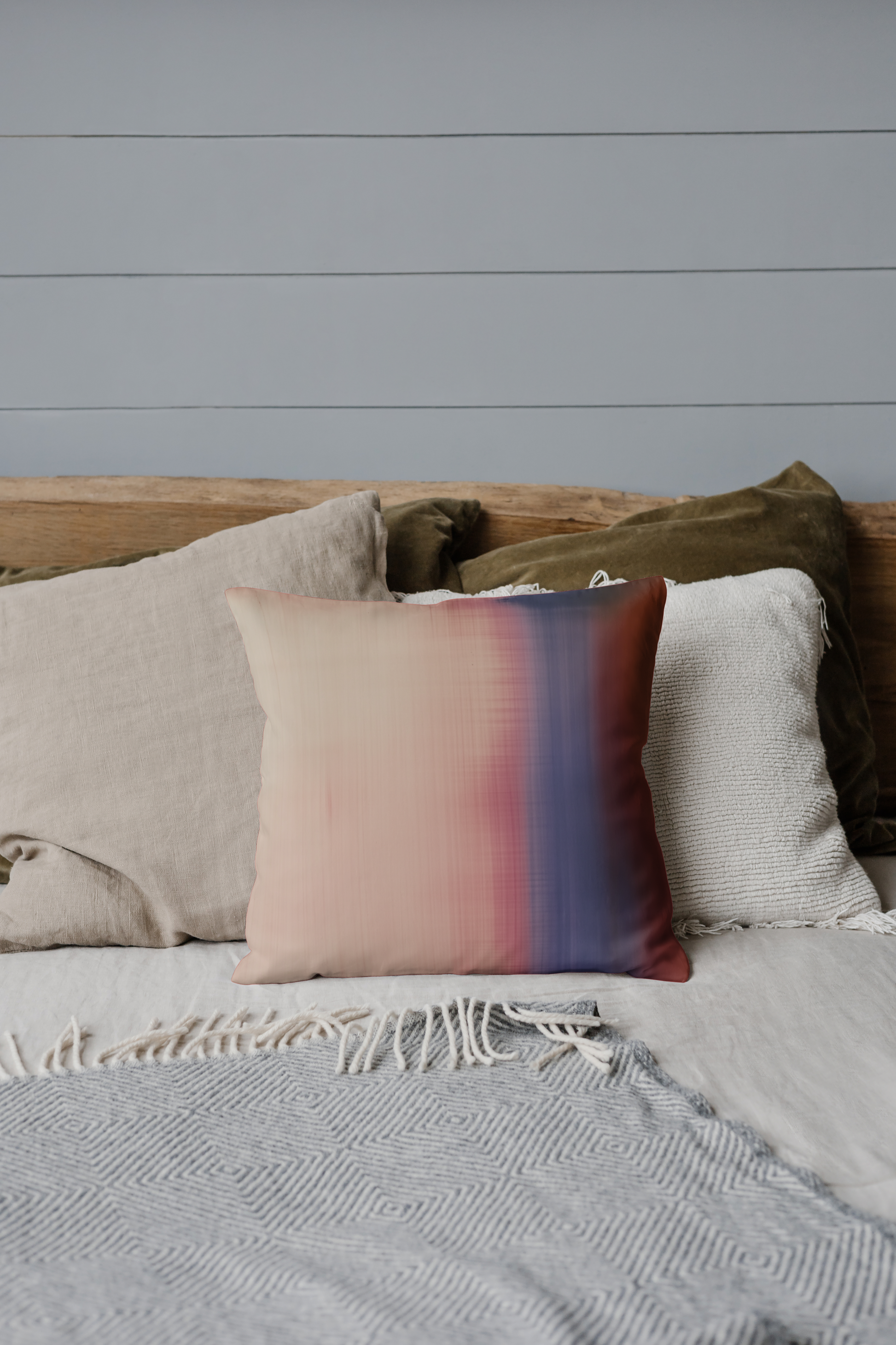 Dusk in Jaipur Faux Suede Square Pillow