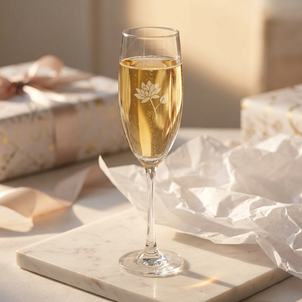 Lotus Champagne Glass