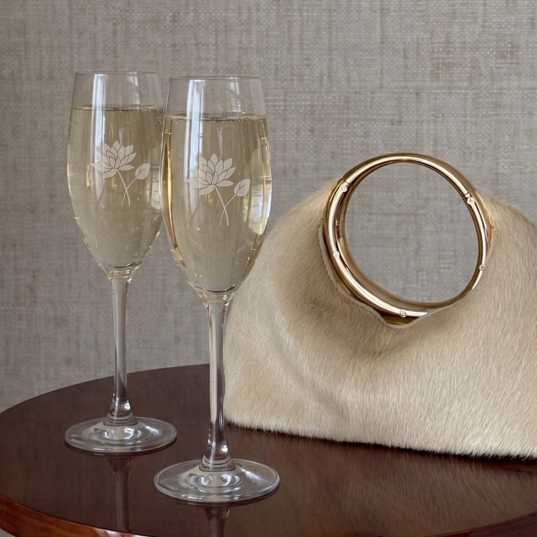 Lotus Champagne Glass