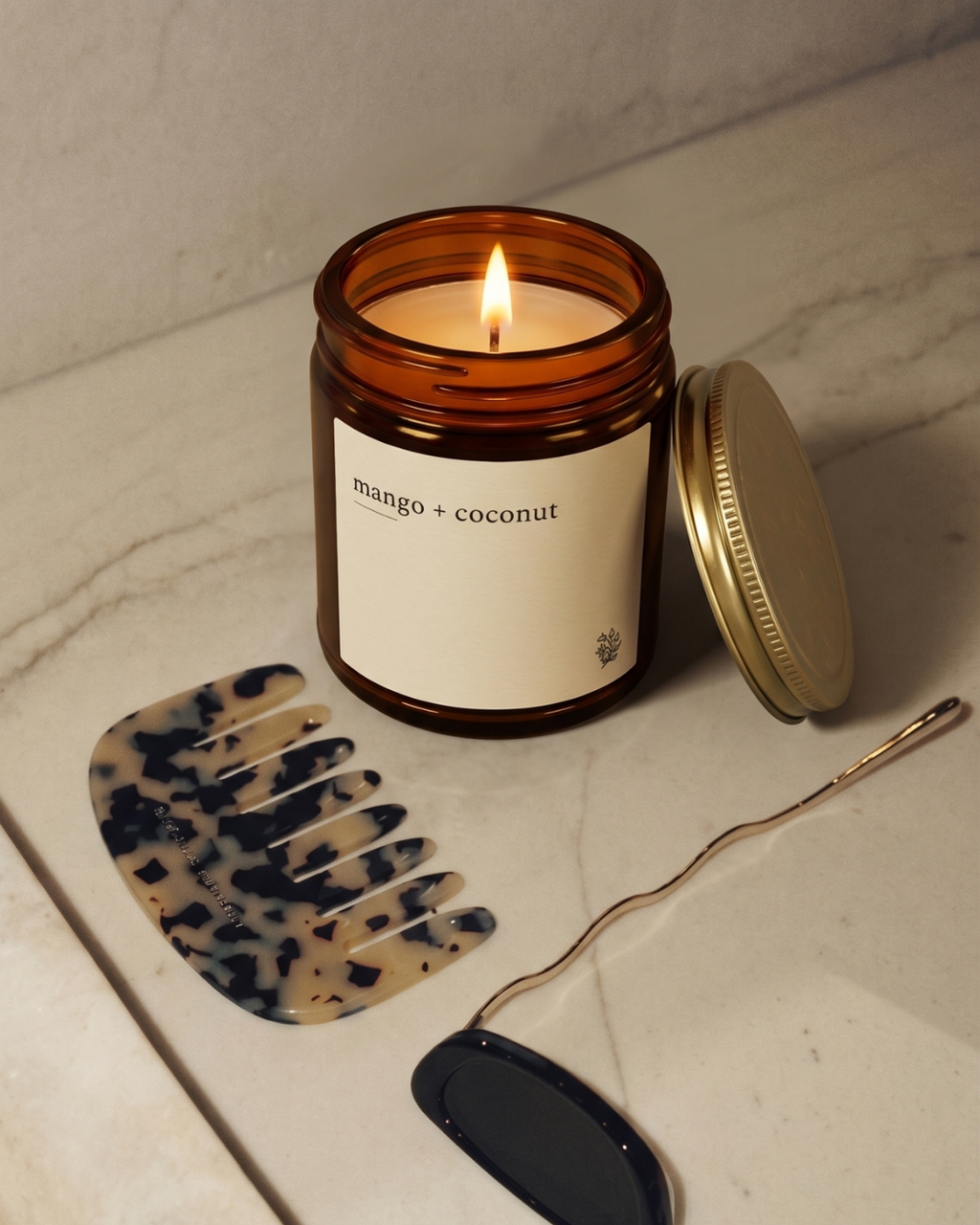 Mango & Coconut Scented Candle (4oz & 9oz)