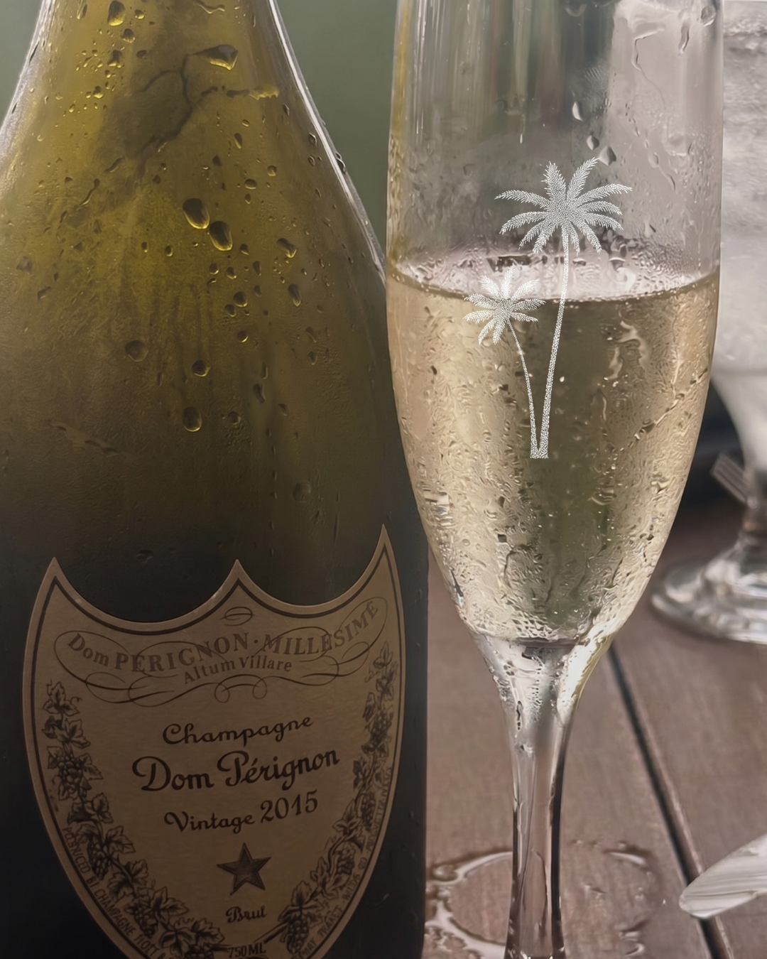 Palm Champagne Glass