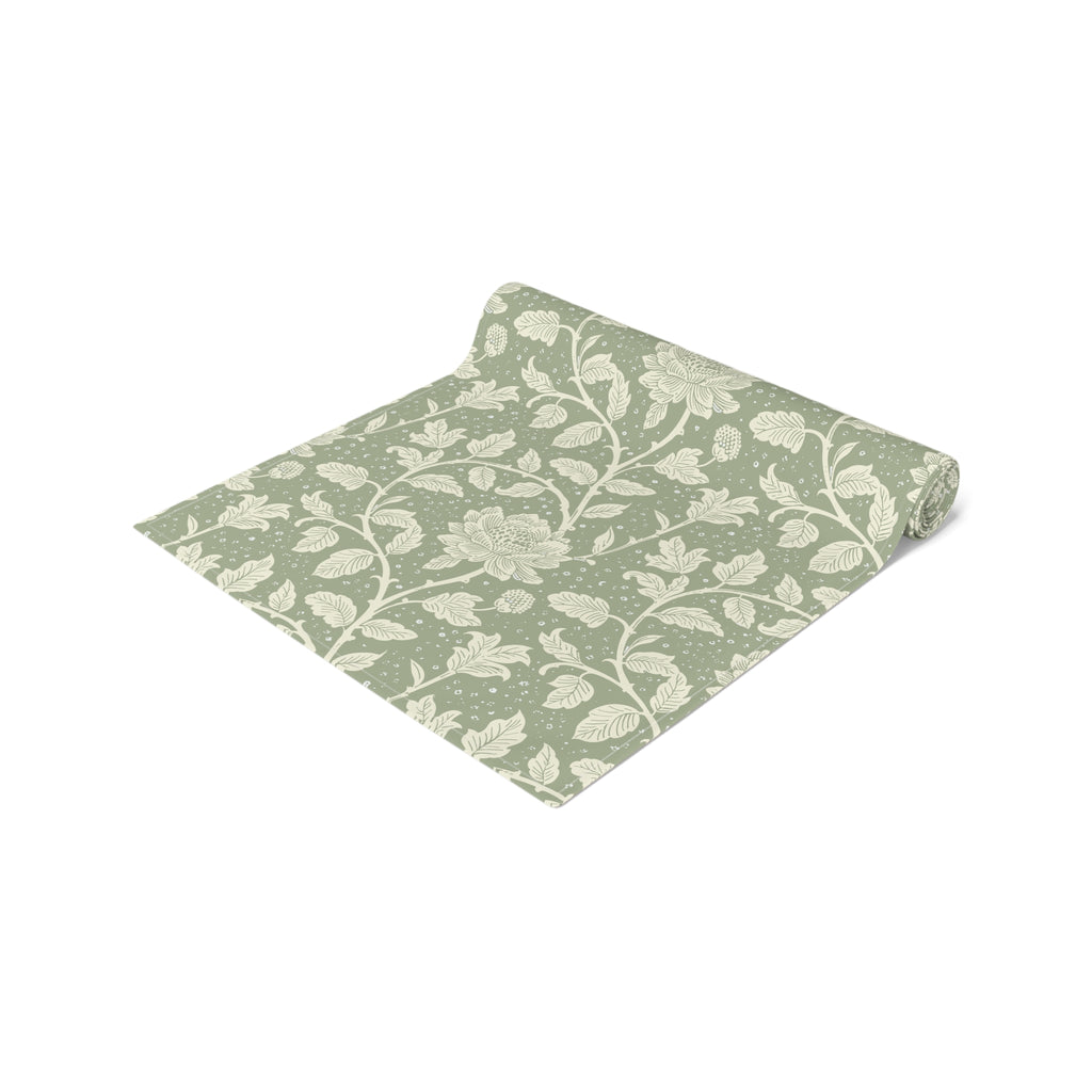 Sage Cotton Table Runner