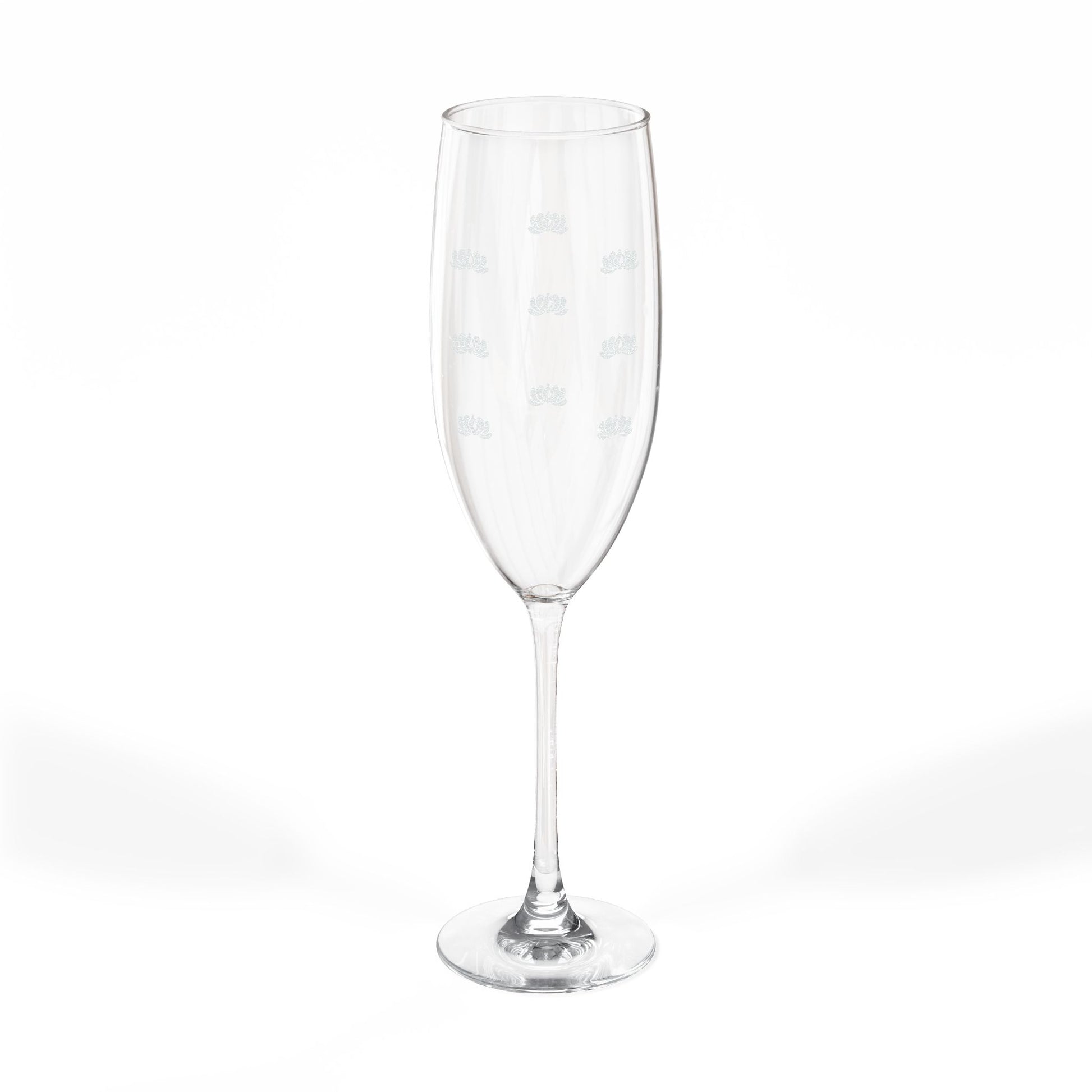 Block Print Champagne Glass